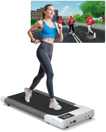 Copant Raceable Cinta de Andar Adecuado para Dispositivo Portatil Alta Tecnología, Cursos Ejercicios y Multijugador Carrera, Walking Pad MAX 159kg Cinta de Correr Escritorio con App Control