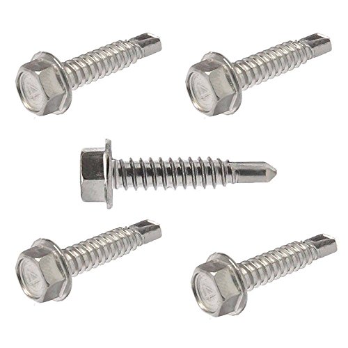 #14 x 3/4" Tornillos autoperforantes cabeza hexagonal miniatura 4