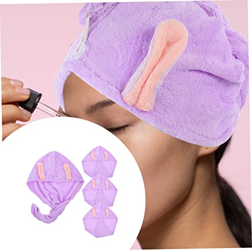 FRCOLOR 8 Peças Chapéu De Cabelo Seco De Lã Coral Toalha De Microfibra Para Cabelo Toalha De Cabelo
