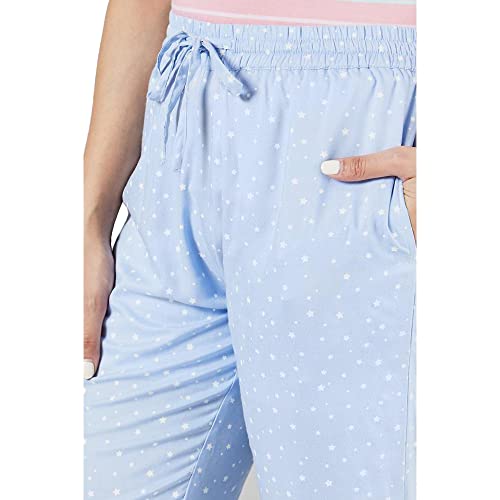 Image of INSENSE by Shoppers Stop Printed Rayon Full Length Womens Night Wear Pyjamas