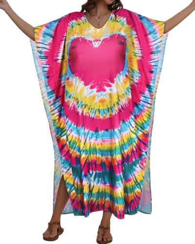 Image of Kaftan Dresses for Women V Neck Caftan Batwing Sleeve Swimsuit Cover Up
