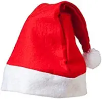 Gorro Papai Noel Feltro – Gorro de Papai Noel macio e elegante – perfeito para festas, fotos e fantasias