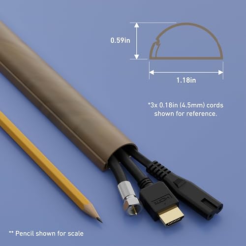 Image of D-Line Oak Wood Effect Cable Cover On Wall, 1 Meter Medium Size Channel For Hiding And Hiding Wires, Cables Or Wires, Cable Management, 30mm(W) x 15mm(H)