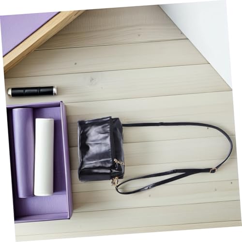 Mini sac à main élégant noir avec sangle réglable amovible pour femmes - 6