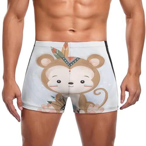 Swim briefs maillot de bain singe mignon boxer natation homme
