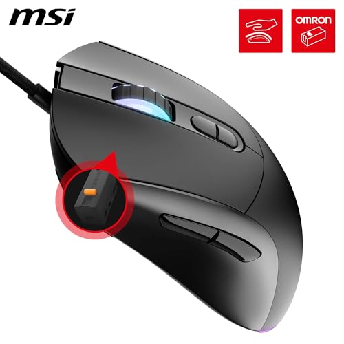 Ratón gaming óptico de 12800 dpi MSI Forge con 1ms de latencia 7