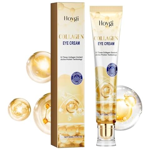 HOYGI Eye Cream, Collagen Under Eye Cream with Hyaluronic Acid for Dark Circles, Puffy Eyes & Wrinkles, Anti Aging Eye Cream, 1 Fl. Oz Cover