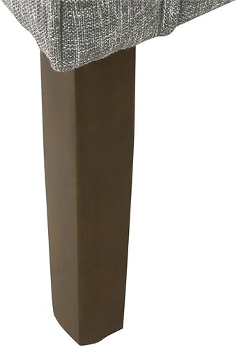 Miniatura 89 de HomePop Silla decorativa en forma de barril, reposabrazos, tela sólida y madera, verde azulado mediano verde azulado,Agua,Marrón,Gris y