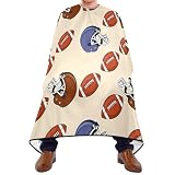 MAOBLYR Helmets and Footballs Hair Cutting Cape Waterproof Professional Barber Salon Cape with...