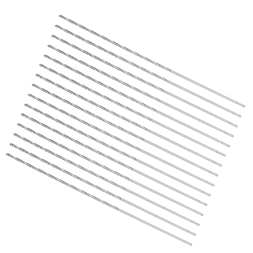 CoCud Mini Brocas Helicoidales, 0.8mm Diámetro 60mm Total Longitud, Alta Velocidad Acero Brocas Helicoidales - (Aplicaciones: para Metal Plástico y Carpintería), 20uds