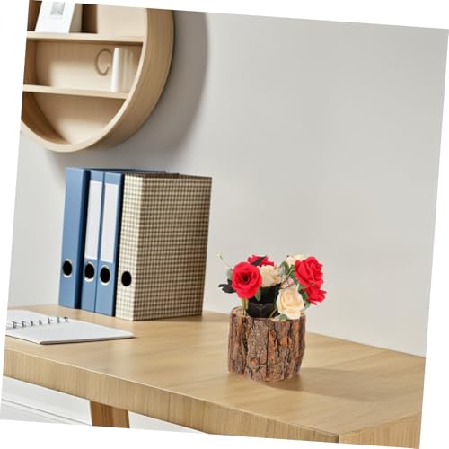 Pots de fleurs bois écorce rustiques TOYANDONA conteneur intérieur extérieur - 7