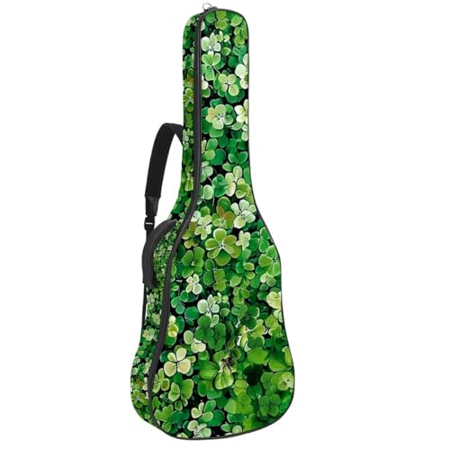 Sac guitare acoustique 104cm motif trèfle pour transporter votre musique au quotidien