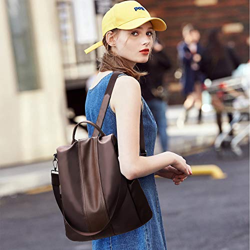 Image of CHARMORE Women Backpack Purse Waterproof Nylon Anti-theft Rucksack Shoulder Bags