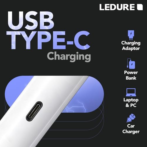 Image of Ledure UV Shastra Foldable Mosquito Bat with UV Light | 2-in-1 Rechargeable Mosquito Racquet with USB Type-C | 6 Months Warranty | Electric Mosquito Killer Racket | Rotatable Bug Zapper | White