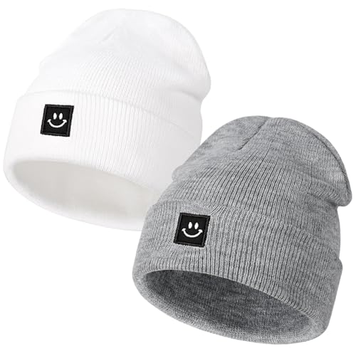 Image of DANMY Baby Beanie Hat, Newborn Toddler Winter Warm Knit Hat, Kids Soft Beanie Cap