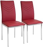 ALLTAG: Die Sitzfläche und die Rückenlehne sind mit pflegeleichtem Kunstleder bezogen und können mühelos mit einem feuchten Tuch gereinigt werden. Die Stühle sind mit einem Gewicht von ca. 5,4 Kg sehr leicht