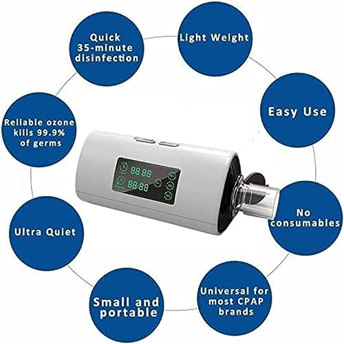 Limpiador y desinfectante, herramienta de desinfección portátil con pantalla LED para máquinas, tubos de aire y máscaras