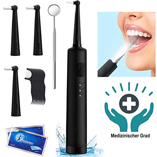 Zahnsteinentferner, Tragbarer Zahnreiniger, Tartar, Hochfrequente, Wasserdicht IPX6 2pcs Zahnbürstenkopf, Zahnsteinentfernung Zahnreinigung Interdentalbürsten Zahnpolierer-Effektive Zahnarztbesteck