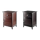 Winsome Wood Night Stand/ Accent Table with Drawer and Cabinet for Storage, Antique Walnut + Winsome...