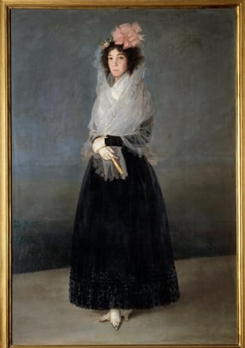 Cuadro de Francisco de Goya para salón, pintura de 60x90cm del Retrato de la Condesa del Carpio