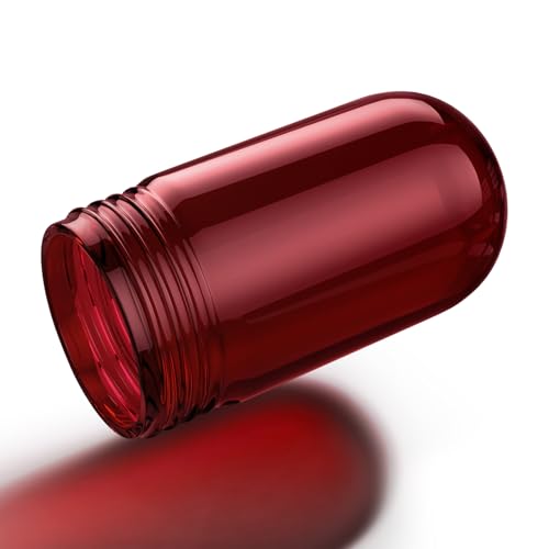 Image of 3.25 Inch Threaded Red Glass Globe Light Cover for Outdoor, Porch, Walkway & Nautical Lighting, Industrial Signal & Decorative Mood Light for Interior and Exterior Use - Vapor Tight, Shatter Resistant