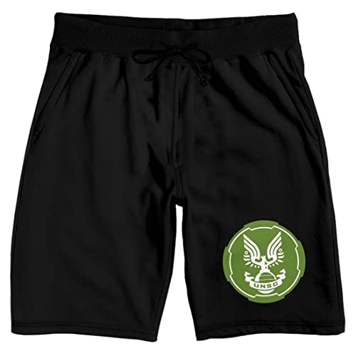 Halo Infinite UNSC Emblem Men's Black Sleep Pajama Shorts