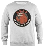 Udaytee ASAP As Slow As Possible Sudadera Unisex Gris De Corte Sencillo