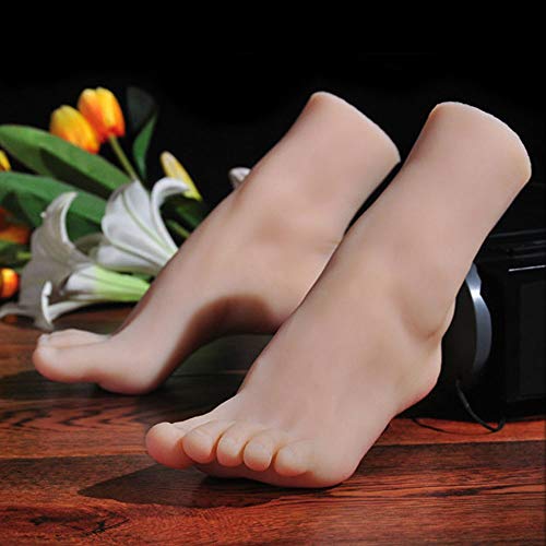 1 Pair Lifesize Silicone Female Mannequin Foot Display Jewerly Sandal Shoe Sock Display Art Sketch #TOP6