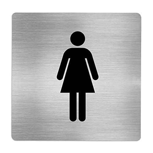 Becral® - Targhe Segnale in acciaio inossidabile ASEOS donna 120 x 120 mm segnale informativo (rif. RD727010)