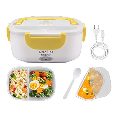 BEPER Lunch & Go Calentador de Comida eléctrico portátil con 2 contenedores extraíbles Cover