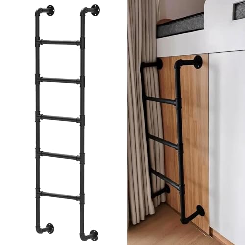 Escalera de metal resistente para sótano con soporte de 330 LB y diseño compacto 2
