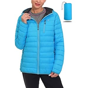 Little Donkey Andy Women’s Packable Lightweight Puffer Jacket Hooded Windproof Winter Coat with Recycled Insulation