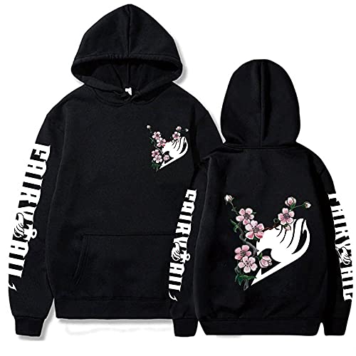 colanperd Funny Japan Anime Fairy Tail Hoodie Men Manga Unisex Streetwear Hip Hop Pullover Homme Black