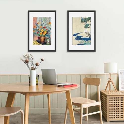 Picrit 16x24 Picture Frame 3 Pack, Black Poster Frame, Display Poster 12 x 18 with Mat or 16 x 24 without Mat for Horizontal or Vertical Wall Mounting