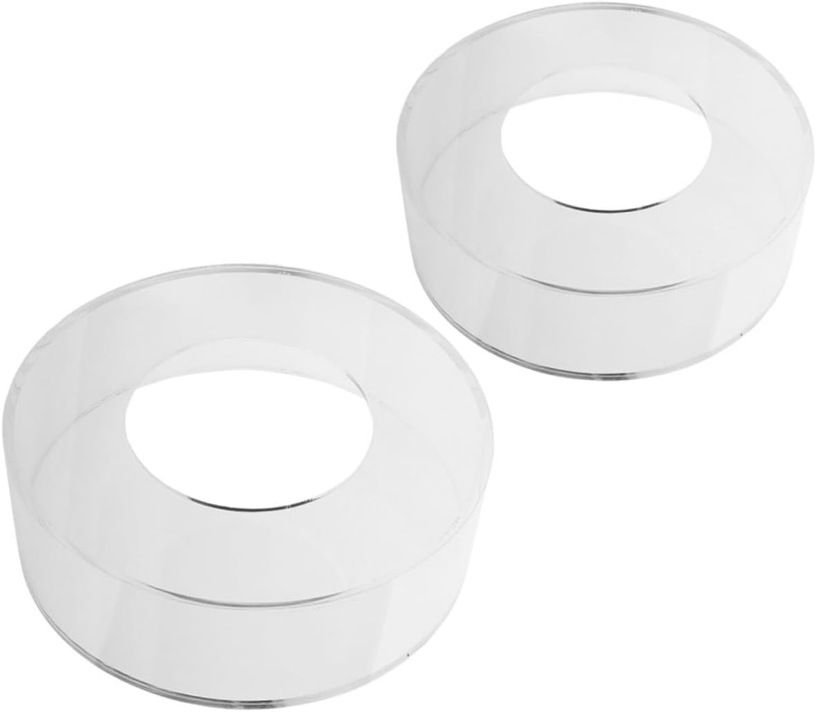 Cabilock 2Pcs Acrylic Transparent Round Cake Stand Risers Fillable for Dessert Table Wedding Party Buffet Pastry Presentation