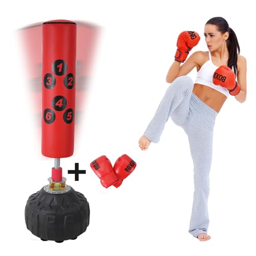 Punching Bag with Stand - 70inch, 203lbs Bearing, Freestanding Heavy Boxing Bag for Adult Youth, Large Stable Base, Kickboxing Bags by PioneerWorks - Image 3