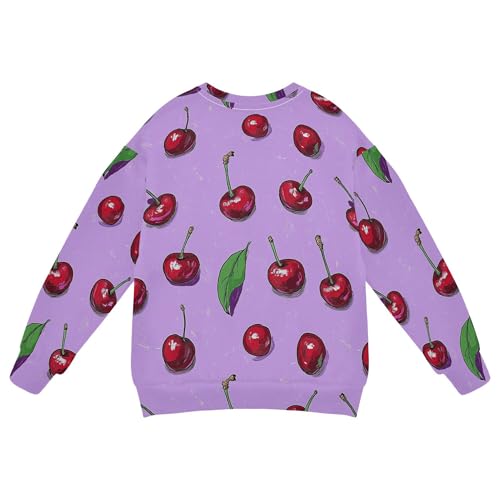JUNZAN Art Surinam Cherry Fruit Purple Kids Girls Hoodie Sweatshirt Long Sleeve Kids Hoodies Boys Camping 4T2