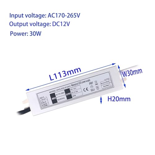 Driver LED 12V 20W étanche pour l'éclairage de terrasse et jardin