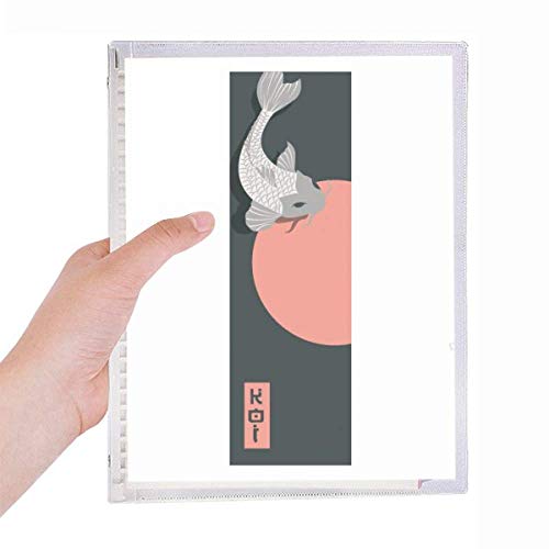 Carnet de notes en spirale rechargeable motif poisson pour vos croquis de voyage