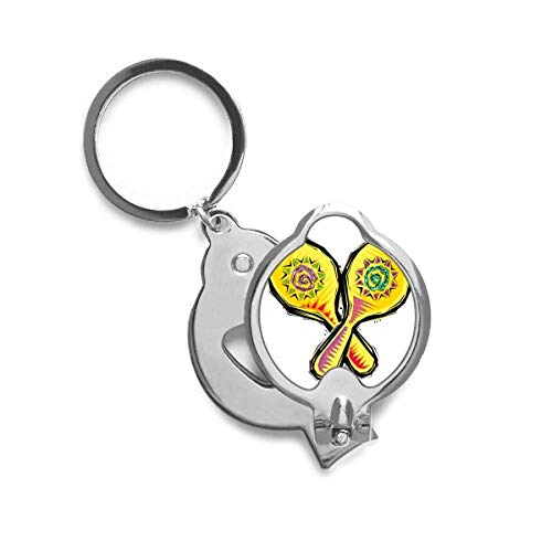 Coupe-ongles ergonomique jaune à motif raquette pour une manucure nette et précise