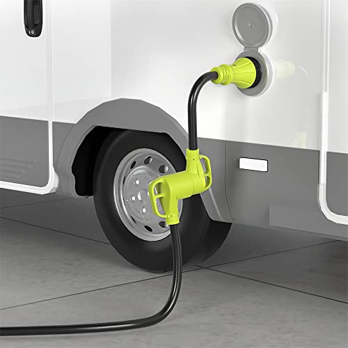 AOWEITOUR 30 Amp to 50 Amp RV Locking Adapter Cord, NEMA TT-30P Male to SS2-50R Twist Lock Female Power Dog Bone Plug, Heavy Duty STW 10 Gauge for RV Trailer Camper(12 Inch) - Image 4