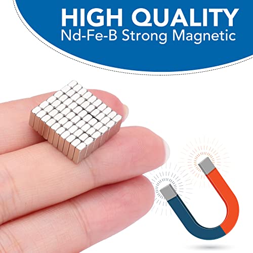 Image of LOVIMAG Small Neodymium Bar Magnets, 150 Pcs, 0.23x0.12x0.08in | Rare Earth Refrigerator Magnet for Whiteboard, Fridge, Office, Science, Craft and Tool Storage