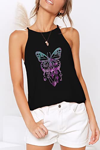 Image of LouKeith Womens Tank Tops Casual Flowy Printed Vest Shirts Sleeveless Cotton Soft Summer Tees Blouses