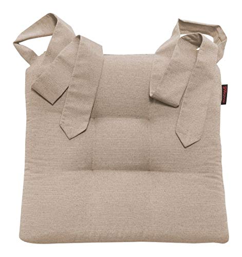 Magma Heimtextil Stuhlkissen Sitzkissen Schleifenband Auflage Polster Stuhl Stuhlauflage Rattanstühle extra dick robust Esszimmerstühle Indoor Outdoor