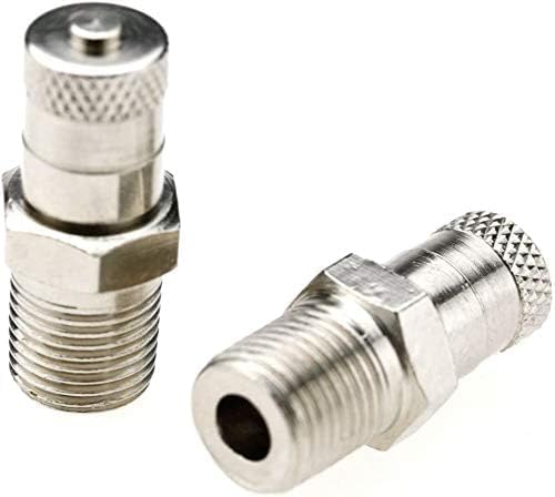 2 pcs 1/8 Inch BSPT Schrader Tank Valve 25mm Wheel Air Compressor 35 Bar 500 PSI