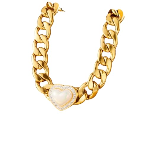 Collier cœur en acier 316L couleur or un accessoire créatif à offrir