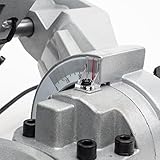 Hyundai 2000W Electric Sliding Mitre Saw with 255mm Blade, Laser Guide, 90mm Cutting Height & 0–45° Bevel – Powerful Chop Saw with Vacuum Port for Precision Wood Cutting - Image 7