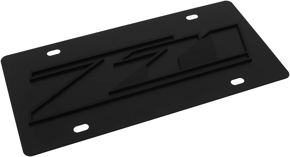 Eurosport Daytona- Compatible with 2005, Chevrolet Z71 - Carbon Steel License Plate