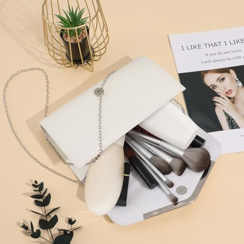 Sac à main blanc avec chaîne fin de soirée chic pour mariages - 7