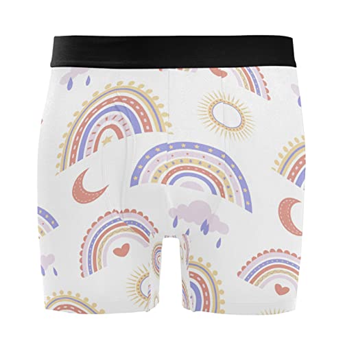 Bóxer para hombre con dibujos animados de luna y sol calzoncillos cómodos para diario